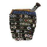 Like a Sampler, Marietta Carl's (?) Unusual and Special 1832 Strip Beaded, Silk Lined Pouch