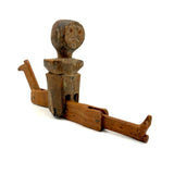 Much Loved Sweetly Frowning Antique Jointed Man with Tenderly Added Legs