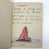 Mary Helen King's Wonderful "Hard Word Dictionary" with Hand-written Definitions and Drawings, 1940
