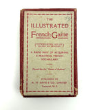 The Illustrated French Game, Very Scarce and Lovely Rummy Type Antique French Vocabulary Game