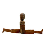 Much Loved Sweetly Frowning Antique Jointed Man with Tenderly Added Legs