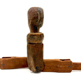 Much Loved Sweetly Frowning Antique Jointed Man with Tenderly Added Legs