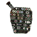 Like a Sampler, Marietta Carl's (?) Unusual and Special 1832 Strip Beaded, Silk Lined Pouch