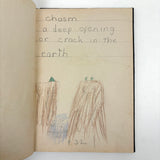 Mary Helen King's Wonderful "Hard Word Dictionary" with Hand-written Definitions and Drawings, 1940