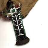 Like a Sampler, Marietta Carl's (?) Unusual and Special 1832 Strip Beaded, Silk Lined Pouch