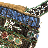 Like a Sampler, Marietta Carl's (?) Unusual and Special 1832 Strip Beaded, Silk Lined Pouch