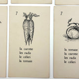 The Illustrated French Game, Very Scarce and Lovely Rummy Type Antique French Vocabulary Game