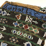 Like a Sampler, Marietta Carl's (?) Unusual and Special 1832 Strip Beaded, Silk Lined Pouch