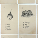 The Illustrated French Game, Very Scarce and Lovely Rummy Type Antique French Vocabulary Game