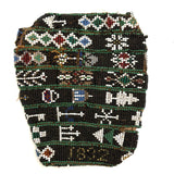Like a Sampler, Marietta Carl's (?) Unusual and Special 1832 Strip Beaded, Silk Lined Pouch