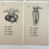 The Illustrated French Game, Very Scarce and Lovely Rummy Type Antique French Vocabulary Game