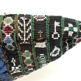 Like a Sampler, Marietta Carl's (?) Unusual and Special 1832 Strip Beaded, Silk Lined Pouch