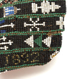 Like a Sampler, Marietta Carl's (?) Unusual and Special 1832 Strip Beaded, Silk Lined Pouch