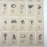 The Illustrated French Game, Very Scarce and Lovely Rummy Type Antique French Vocabulary Game