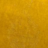 Hold to Light! Very Finely Pinpricked Leaf with Face on Yellow Paper, Earlier 19th Century