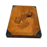 Pouncing Old Relief Carved Squirrel Signed ROMEO