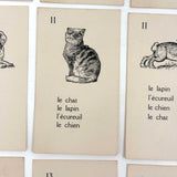 The Illustrated French Game, Very Scarce and Lovely Rummy Type Antique French Vocabulary Game