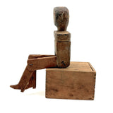 Much Loved Sweetly Frowning Antique Jointed Man with Tenderly Added Legs
