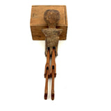 Much Loved Sweetly Frowning Antique Jointed Man with Tenderly Added Legs