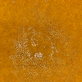 Hold to Light! Very Finely Pinpricked Leaf with Face on Yellow Paper, Earlier 19th Century
