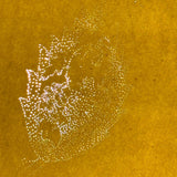 Hold to Light! Very Finely Pinpricked Leaf with Face on Yellow Paper, Earlier 19th Century
