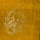 Hold to Light! Very Finely Pinpricked Leaf with Face on Yellow Paper, Earlier 19th Century