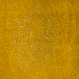 Hold to Light! Very Finely Pinpricked Leaf with Face on Yellow Paper, Earlier 19th Century