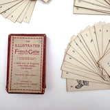 The Illustrated French Game, Very Scarce and Lovely Rummy Type Antique French Vocabulary Game
