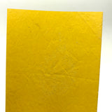 Hold to Light! Very Finely Pinpricked Leaf with Face on Yellow Paper, Earlier 19th Century