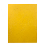 Hold to Light! Very Finely Pinpricked Leaf with Face on Yellow Paper, Earlier 19th Century