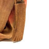 SOLD Very Wonderful Old Carved Folk Art Jointed Figure in Hand-dyed, Hand-sewn Dress