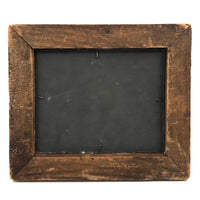 Houses Nestled in Landscape, Atmospheric Antique Folk Art Painting in Period Frame