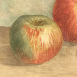 Lovely Antique Watercolor of Three Apples in Great Frame