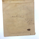 Spain & Portugal, Miniature 19th Century American Hand-drawn Ink Map with Tissue Border/Overlay