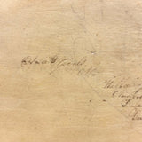 Spain & Portugal, Miniature 19th Century American Hand-drawn Ink Map with Tissue Border/Overlay