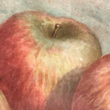 Lovely Antique Watercolor of Three Apples in Great Frame