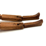 SOLD Very Wonderful Old Carved Folk Art Jointed Figure in Hand-dyed, Hand-sewn Dress