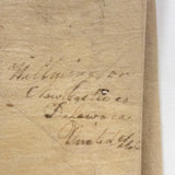 Spain & Portugal, Miniature 19th Century American Hand-drawn Ink Map with Tissue Border/Overlay