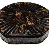 Earlyish 19th Century Lacquered Snuff Box in Tortoiseshell Paint