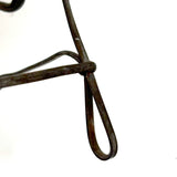 Lyrical Gesture: Very Lovely Antique Wirework Chair with Mounted Mirror