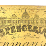 Written with a Strong Hand, 19th Century Penmanship Notebook with Many Good Combinations