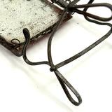 Lyrical Gesture: Very Lovely Antique Wirework Chair with Mounted Mirror