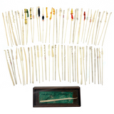 Late 19th Century Full Boxed Set of Bone Spellicans with Hook