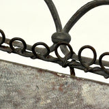 Lyrical Gesture: Very Lovely Antique Wirework Chair with Mounted Mirror