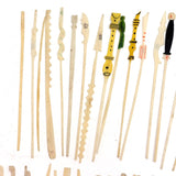 Late 19th Century Full Boxed Set of Bone Spellicans with Hook