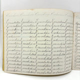 Written with a Strong Hand, 19th Century Penmanship Notebook with Many Good Combinations