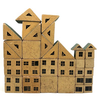 Super (and Super Scarce) Black and Cream Modular House Blocks