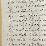 Written with a Strong Hand, 19th Century Penmanship Notebook with Many Good Combinations