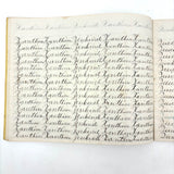 Written with a Strong Hand, 19th Century Penmanship Notebook with Many Good Combinations