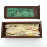 Late 19th Century Full Boxed Set of Bone Spellicans with Hook